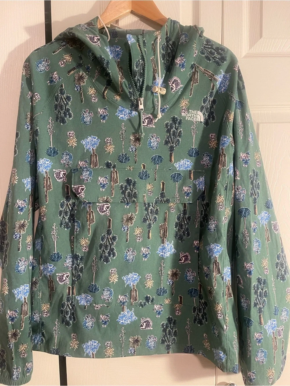 The North Face Men's Green Cactus Print Half-Zip Hoodie